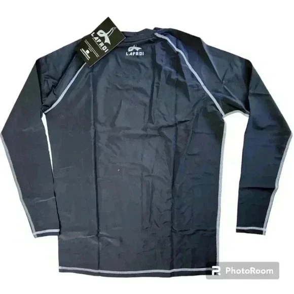LAFROI Men's LS UPF 50+ Baselayer Skins Burst Compression Rash Guard. XL XXL - Picture 2 of 9